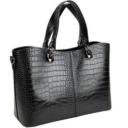 Шкіряна жіноча сумка рептилія тоут Італія 75454A-CR