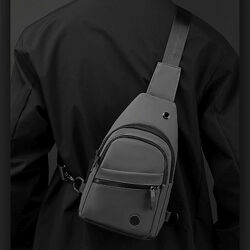 Сумка бананка слінг сірий 71278G