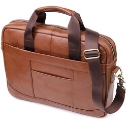 Чоловічий діловий портфель з натуральної шкіри723038 Коричневий