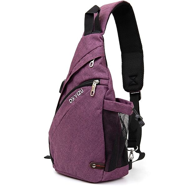 Сумка унісекс через плече смарт текстильна720552 Малинова