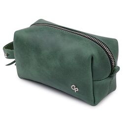 Шкіряна косметичка унісекс 711571 Зелений