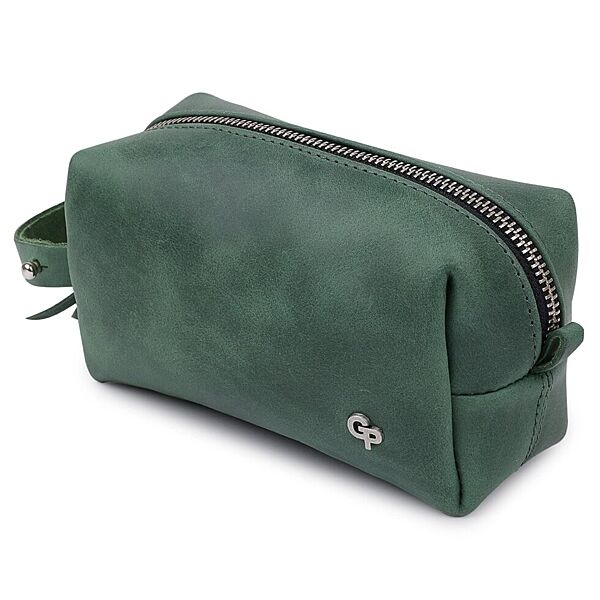 Шкіряна косметичка унісекс 711571 Зелений