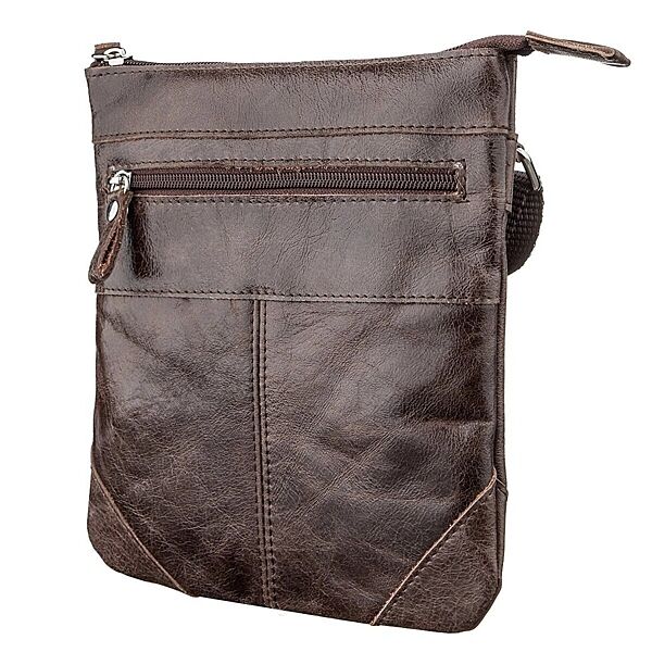 Сумка 711136 з натуральної шкіри Коричнева