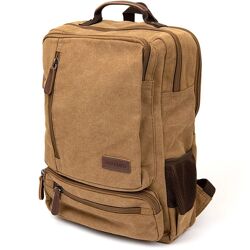 Рюкзак текстильний дорожній унісекс на два відділення720614 Пісочний