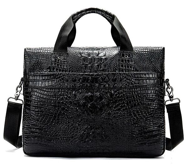 Сумка для ноутбука з тисненням під рептилію714718 Чорна