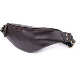 Бананка для чоловіків з гладкої натуральної шкіри 723135 Коричневий