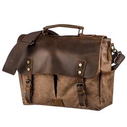 Солідний портфель на плече720119 Коричневий