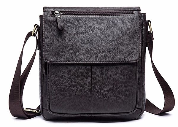 Сумка через плече зі шкіри720022 Коричнева