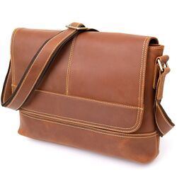 Сумка матова чоловіча почтальонка720399 Руда
