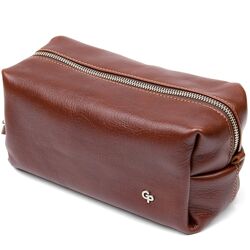 Шкіряна чоловіча косметичка 711418 Коричневий