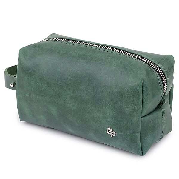 Шкіряна косметичка унісекс 711572 Зелений