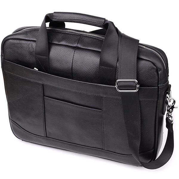 Діловий портфель для чоловіків із натуральної шкіри723039 Чорний