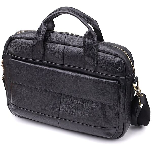 Портфель для чоловіків з натуральної шкіри723041 Чорний