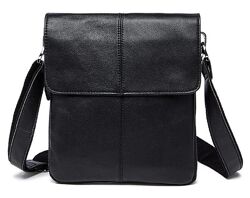 Шкіряний чоловічий месенджер714884 Чорний