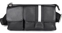 Сумка поясна шкіряна714953 Чорна