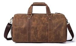 Сумка дорожня чоловіча шкіряна714893 Коричнева