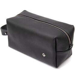 Чоловічий матовий шкіряний несесер 711508 Чорний