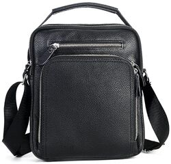 Сумка месенджер шкіряна720247 Чорна