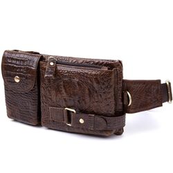 Бананка поясна під шкіру рептилії унісекс720401 Коричнева