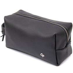 Матовий чоловічий шкіряний несесер 711509 Чорний