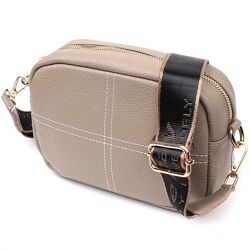 Ідеальна жіноча сумка з натуральної м&acuteякої шкіри722318 Бежева