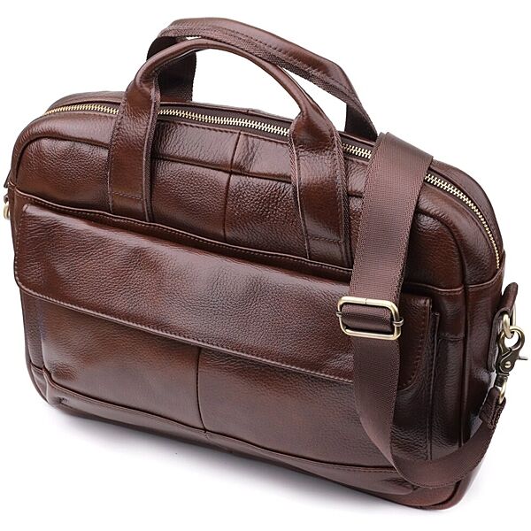Портфель для чоловіків із натуральної шкіри723040 Коричневий