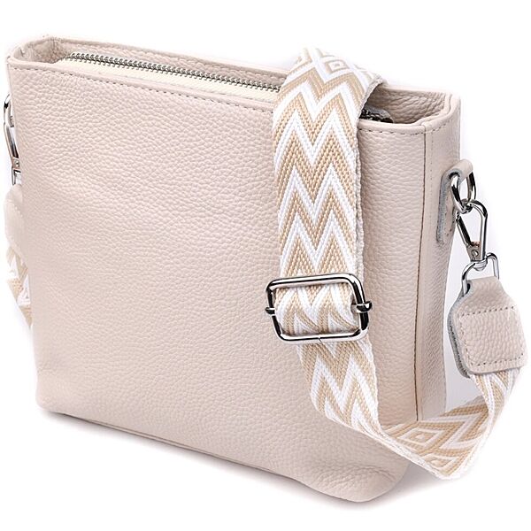 Повсякденна плечова сумка з натуральної шкіри722915 Білий