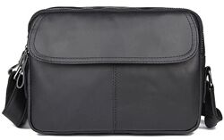 Сумка714548 з натуральної шкіри зерниста Чорна