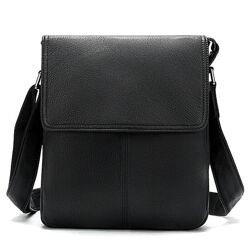 Сумка-месенджер шкіряна720015 Чорна