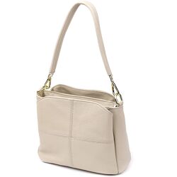 Жіноча шкіряна сумка з трьома секціями722980 Білий