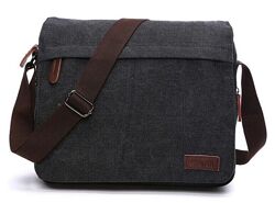 Сумка почтальонка текстильна720088 Чорна