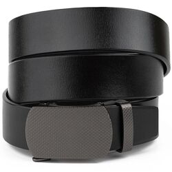 Ремінь чоловічий з зернистою пряжкою автомат720272 Чорний