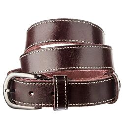 Ремінь унісекс з рядком по краях720125 Темно-коричневий