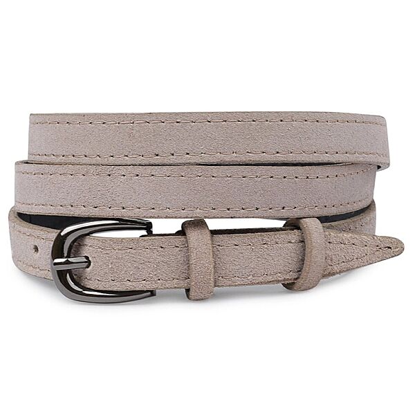 Жіночий замшевий ремінь720763 Сірий