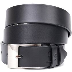 Класичний пояс під штани для чоловіків із натуральної шкіри 711688 Чорний