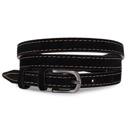 Стильний замшевий ремінь для жінок720772 Чорний