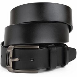 Ремінь чоловічий з затемненою пряжкою механіка720314 Чорний