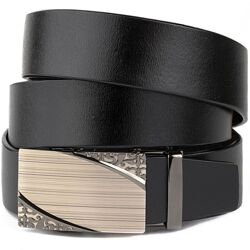 Ремінь з автоматичною пряжкою з візерунком720251 Чорний