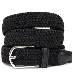 Текстильний жіночий ремінь класика720546 Чорний
