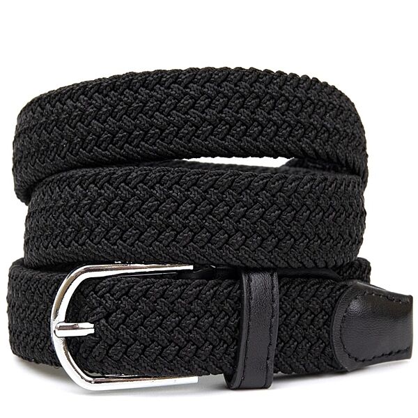 Текстильний жіночий ремінь класика720546 Чорний