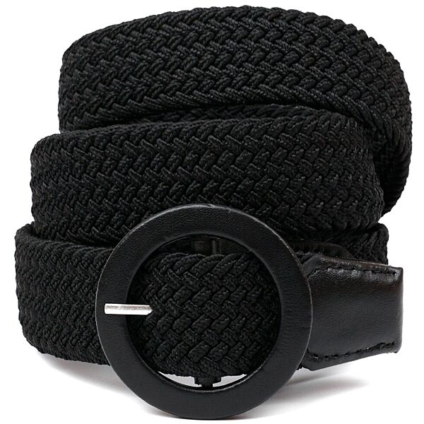 Жіночий текстильний ремінь720821 Чорний