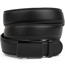 Ремінь чоловічий c подвійним рядком тонкий720312 Чорний