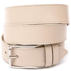 Шкіряний ремінь унісекс 711450 Бежевий