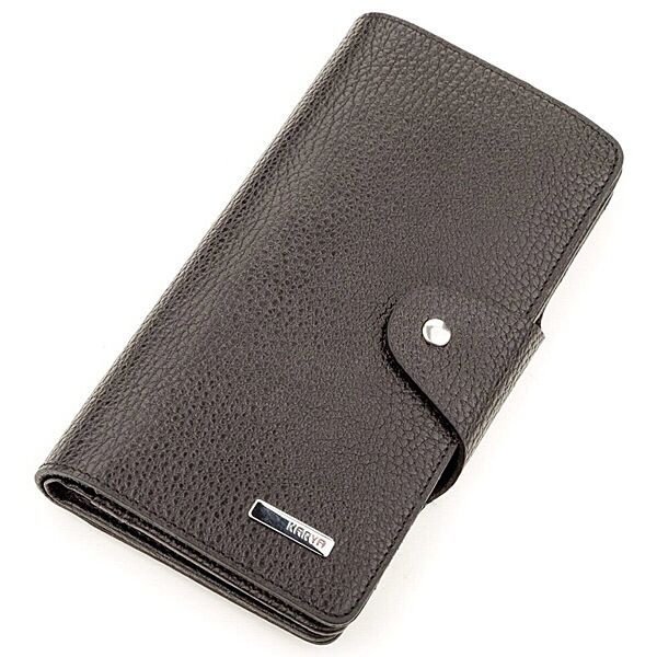 Містке портмоне унісекс з натуральної шкіри 717235 Чорний