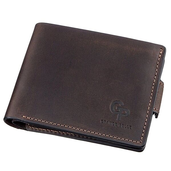 Горизонтальне портмоне унісекс 711218 Коричнева