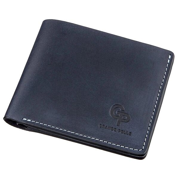 Оригінальна портмоне комбі двох кольорів унісекс на магніті 711210 Синє