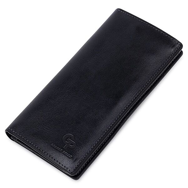 Вертикальне шкіряне портмоне унісекс 711556 Синій