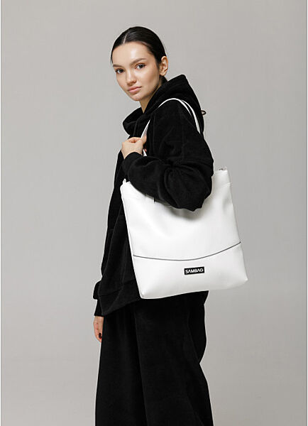 Сумка шопер біла