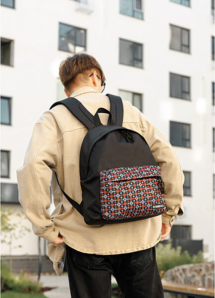 Чоловічий рюкзак тканевий з принтом