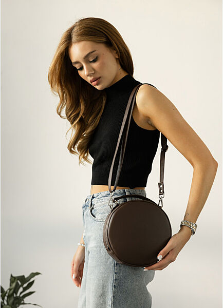 Сумка Кроссбоді шоколадна